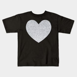 Chrome Glitter Hearts Kids T-Shirt